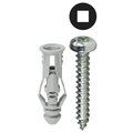 L.H. Dottie Triple-Grip Screw Anchor, 1-3/16" L, Nylon TG8KSQTP